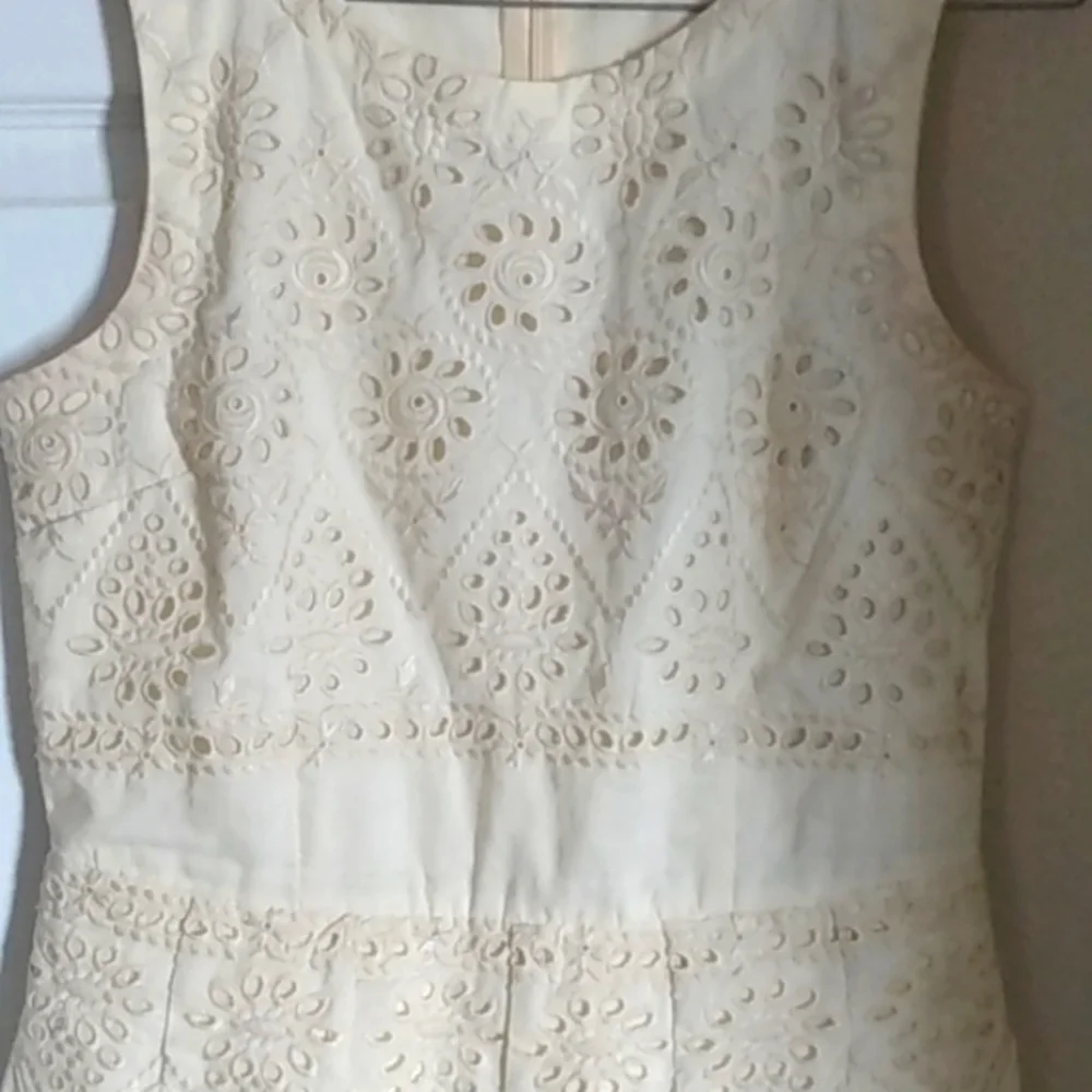 Phanuel rich cream 100% cotton sleeveless dress - Picture 4 of 4